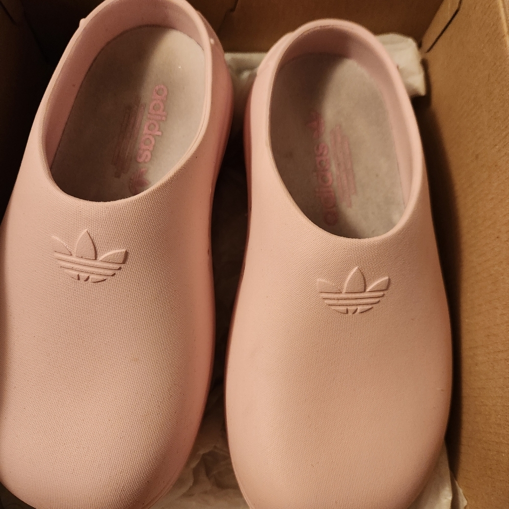 Adidas baby Pink Slip-On Clogs